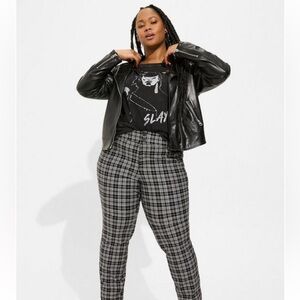 Torrid Black Faux Leather Asymmetrical Zip Moto Grunge Goth Biker Moto Jacket